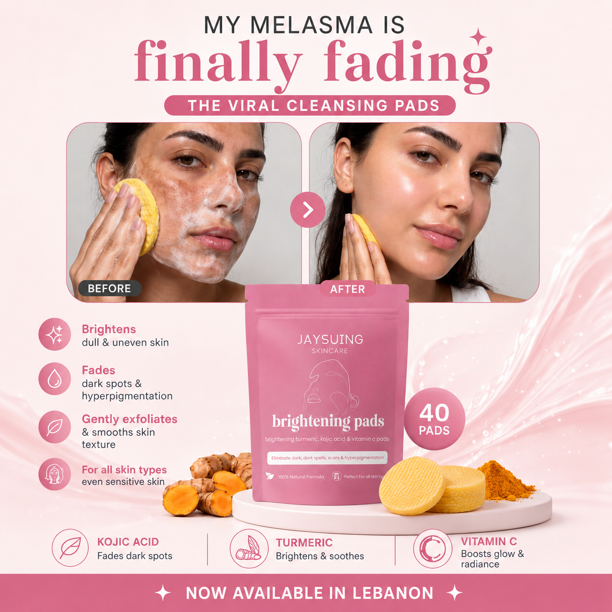 Turmeric Dark Spot & Hyperpigmentation Eraser Pads