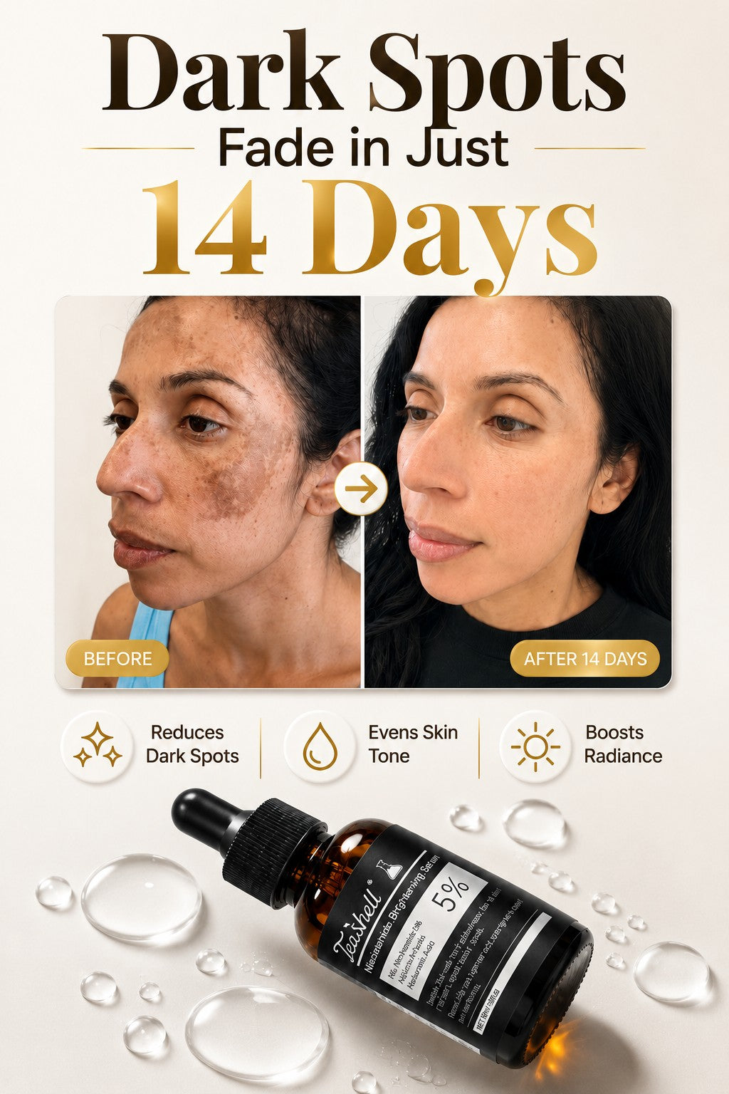 Teashell 5% Niacinamide + Alpha Arbutin Dark Spot Serum